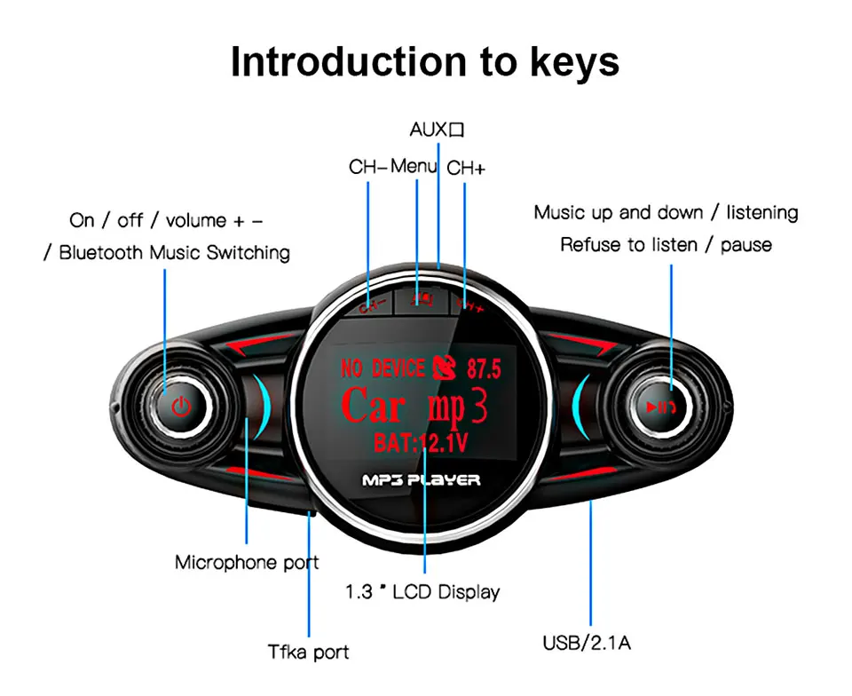 BT08 беспроводной Bluetooth Автомобильный mp3 плеер fm-передатчик AUX аудио приемник TF USB Flash музыкальные плееры двойной USB зарядное устройство