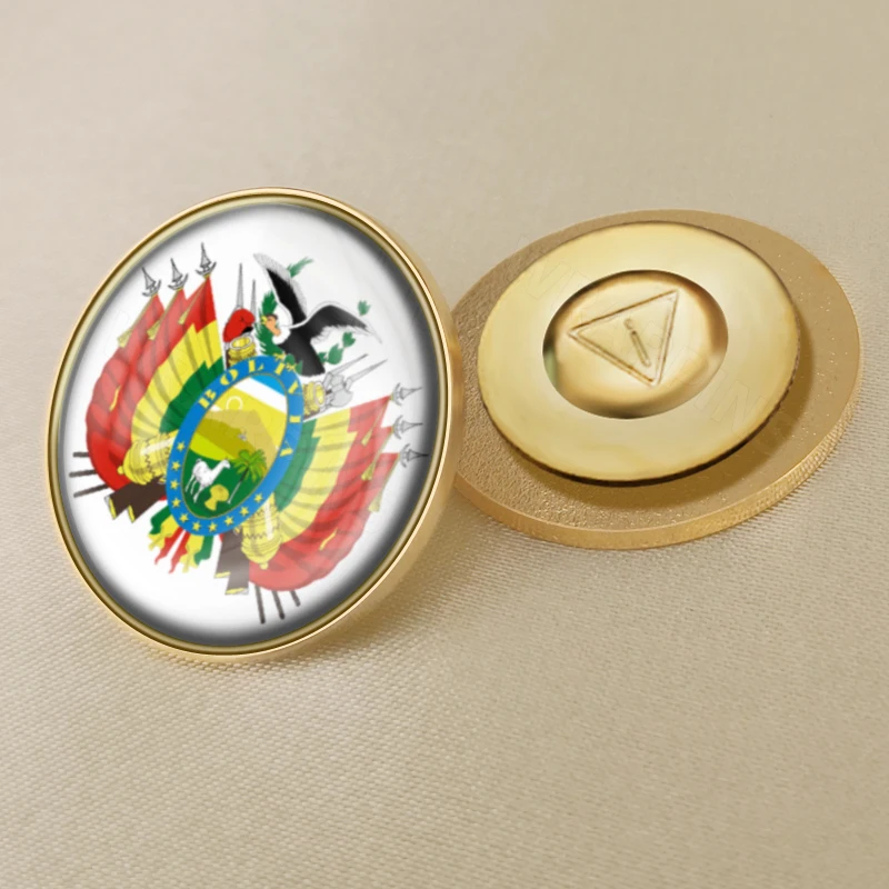 Брошь с гербом Боливии флагом этническим цветком значки нагрудные знаки - купить