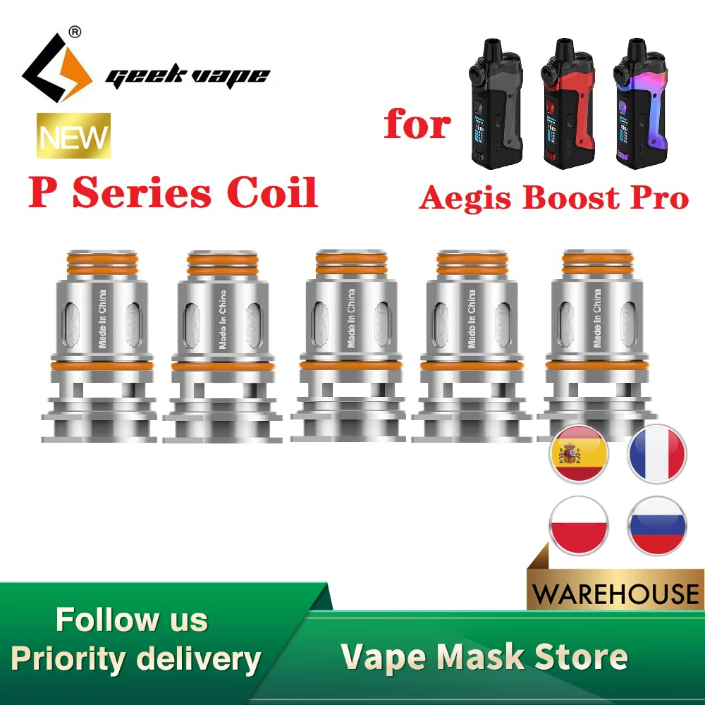 5 шт. 20 штук оригинальный таб P серии катушки для Aegis Pro 0.2ohm/0.4ohm сетки Vape аксессуар