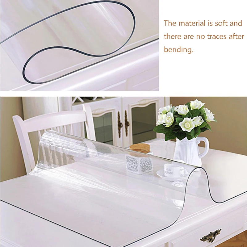 Прозрачная Водонепроницаемая скатерть из ПВХ 1 5 мм|Скатерти| |