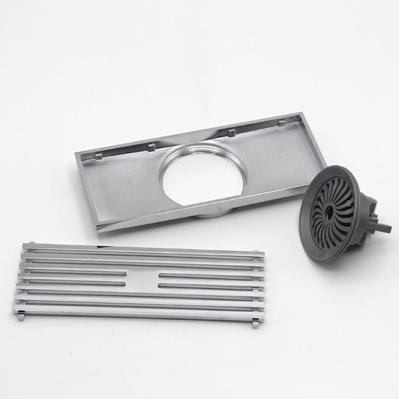 

Invisible Stainless Steel Floor Linear Waste Grates Grid Strainer Shower Drain 35EC