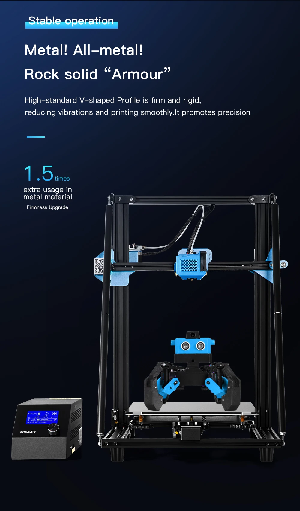 CREALITY 3D Upgrade CR-10 V2 размер принтера 300*300*400 мм, BL сенсорная Бесшумная материнская плата печать с блоком питания Mean well