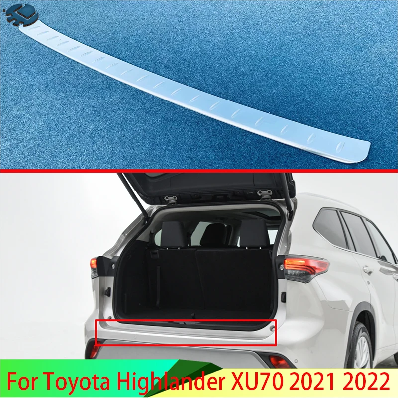 

For Toyota Highlander XU70 2021 2022 Car Accessories Stainless steel rear bumper protection window sill outside trunks
