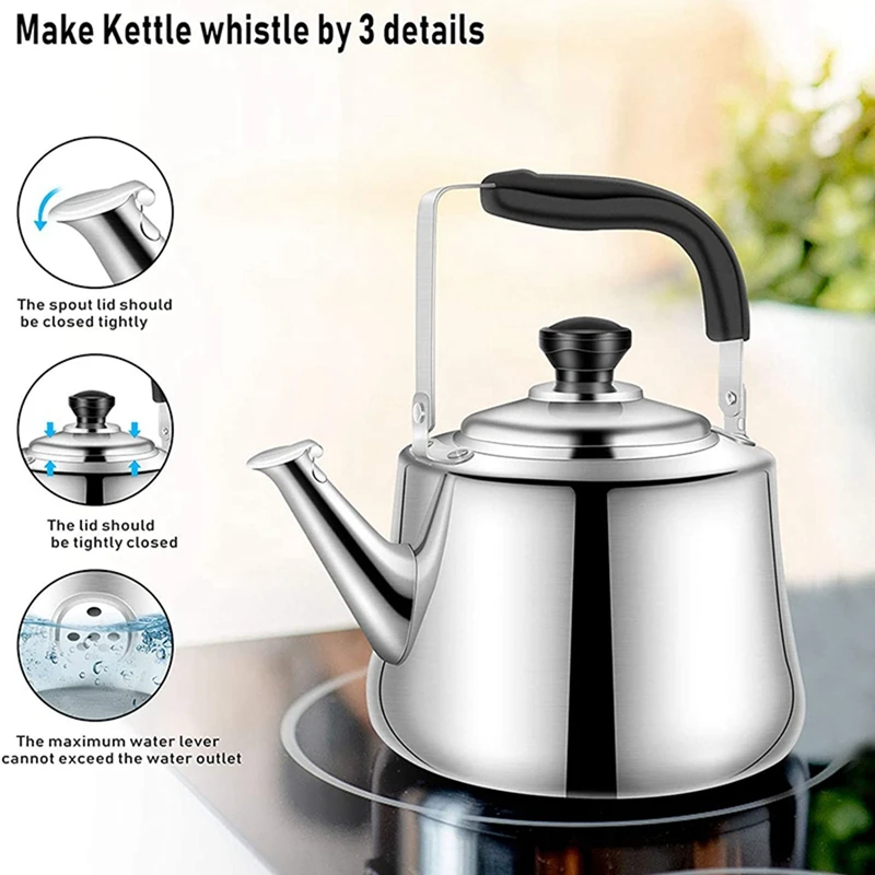 

1Pcs Reusable Environmental Protection Silicone Baking Mat 30 x 20cm & 1x Whistling Tea Kettle Stainless Steel Teapot