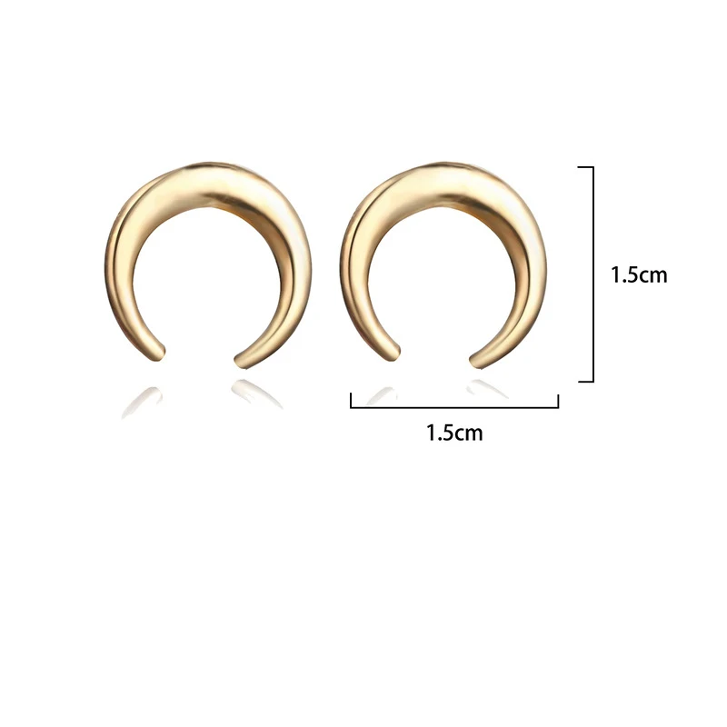 

Valentine's Day Earrings Gifts For Women Silver-Plated Arc Stud Earring Statement Female Ear Jewelry Wedding Party Accessory