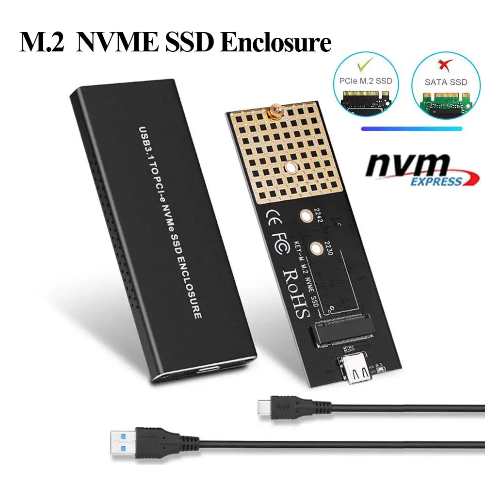 Onvian M.2 Накопитель SSD с протоколом NVMe корпус USB 3 1 к PCI Express type C адаптер 10 Гбит/с Gen 2