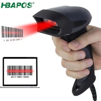 hbapos barcode scanner wired handheld 1d2d ccdcmos reader for supermarket convenience store inventory pc pos terminal