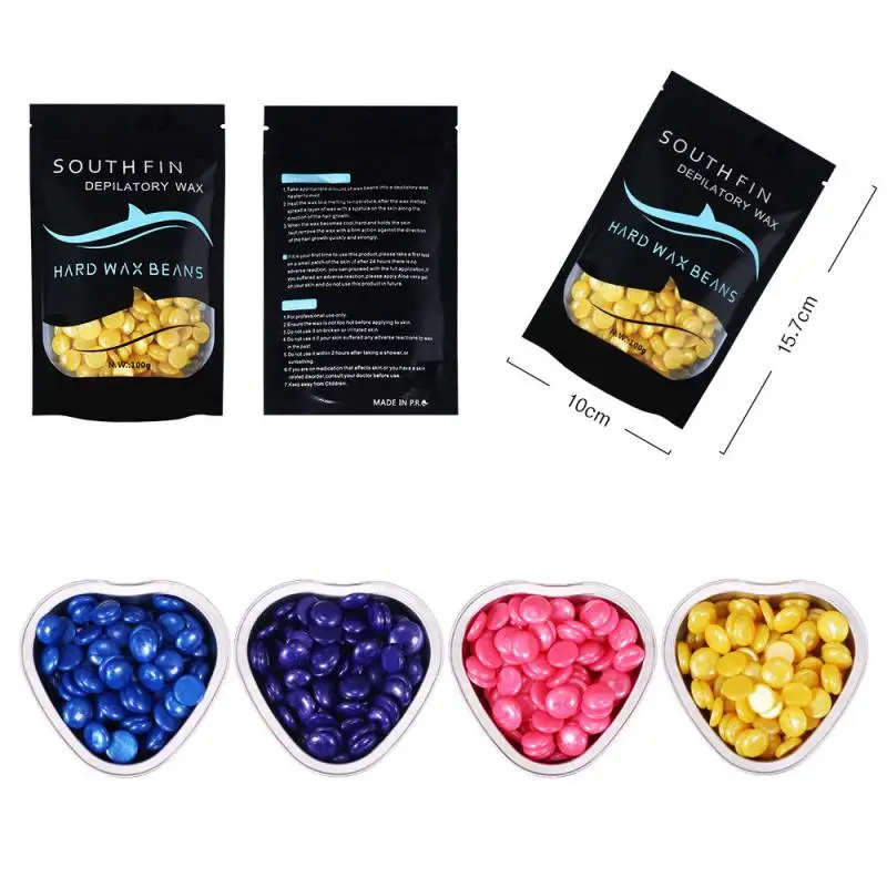 

Effective Depilatory Wax Beans Solid Hard Wax Beans Unisex Armpit Arm Legs Epilation Private Hair Removal 5 Flavors 100g/Pack