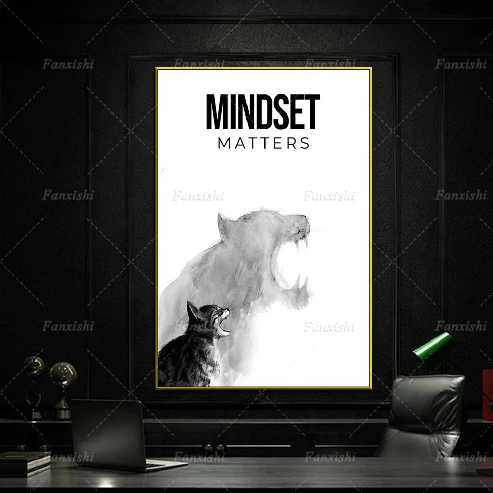 

Mindset Matters Inspirational Painting Posters And Prints Modern Motivational Art Canvas Wall Pictures Office Enterprise Decor