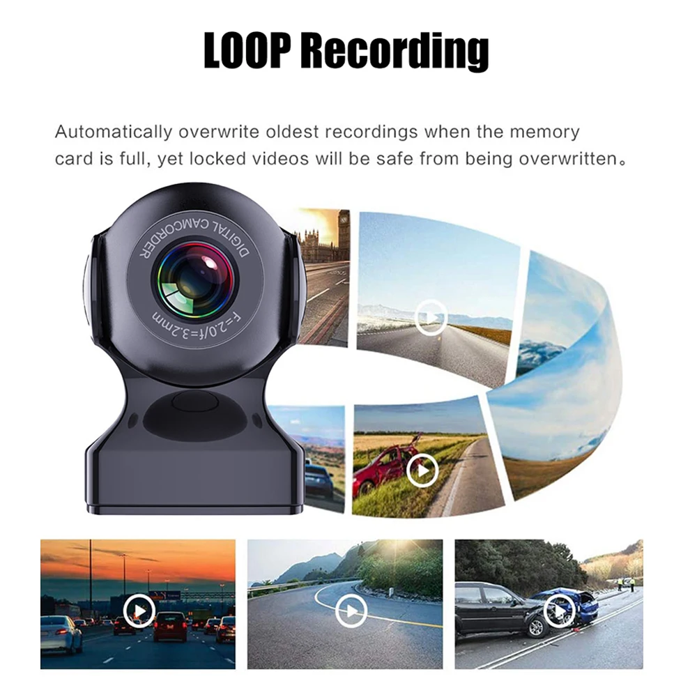 Wifi-камера DVR Автомобильный видеорегистратор ночное видение 1080p Hd скрытый