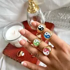 Инь кольца Янг для женщин из нержавеющей стали золото счастливое сердце Инь Ян пальцевое кольцо 2021 корейский милый День рождения минималистическое ювелирное изделие подарок