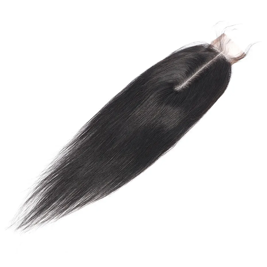 MQYQ застежка из человеческих волос Бразильская прямая кружевная 2x6 100%