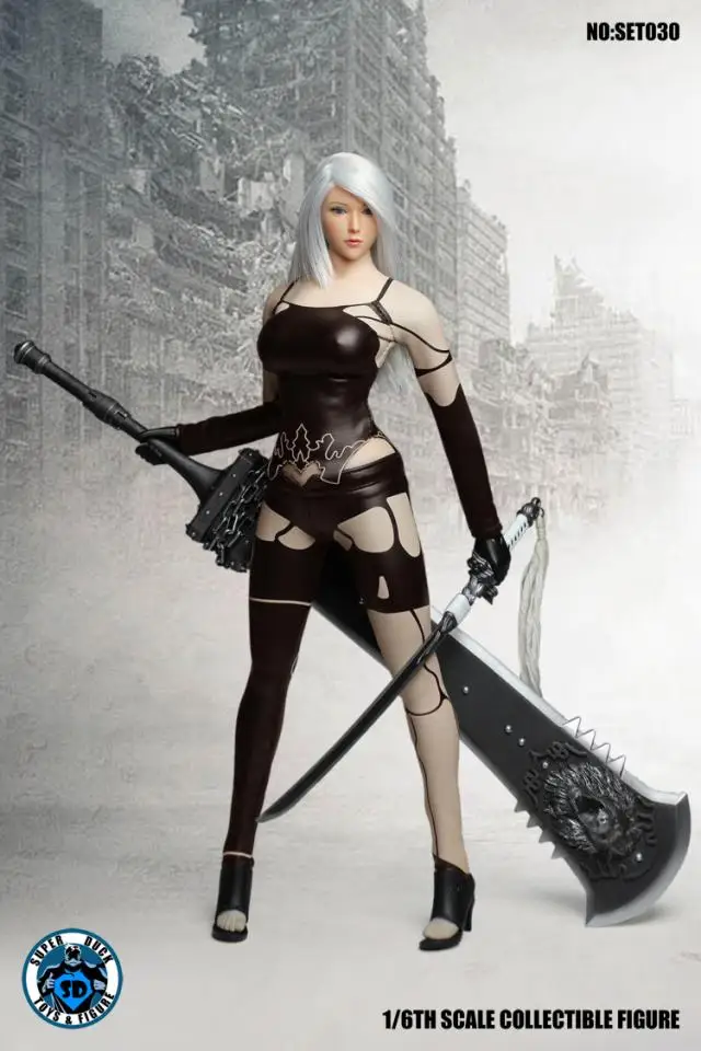 Супер утка SET030 1/6 женский косплей на заказ NieR 2B робот Automata голова лепить тело комплект одежды 1" Сделай сам фигурка