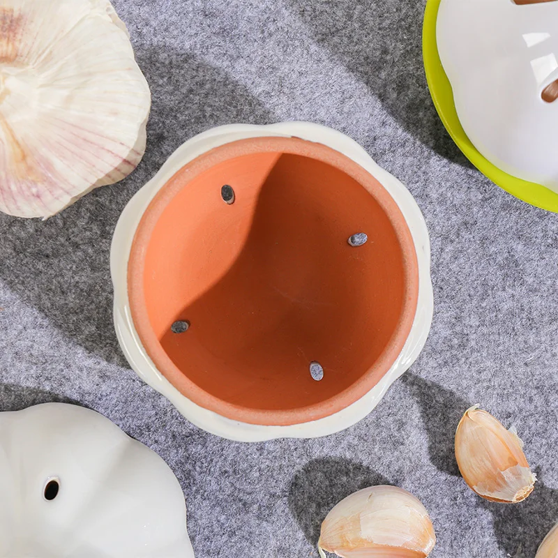 joie kitchen gadgets garlic pod terracotta creative garlic shaped food container fruits case fresh box refrigerator home storage free global shipping
