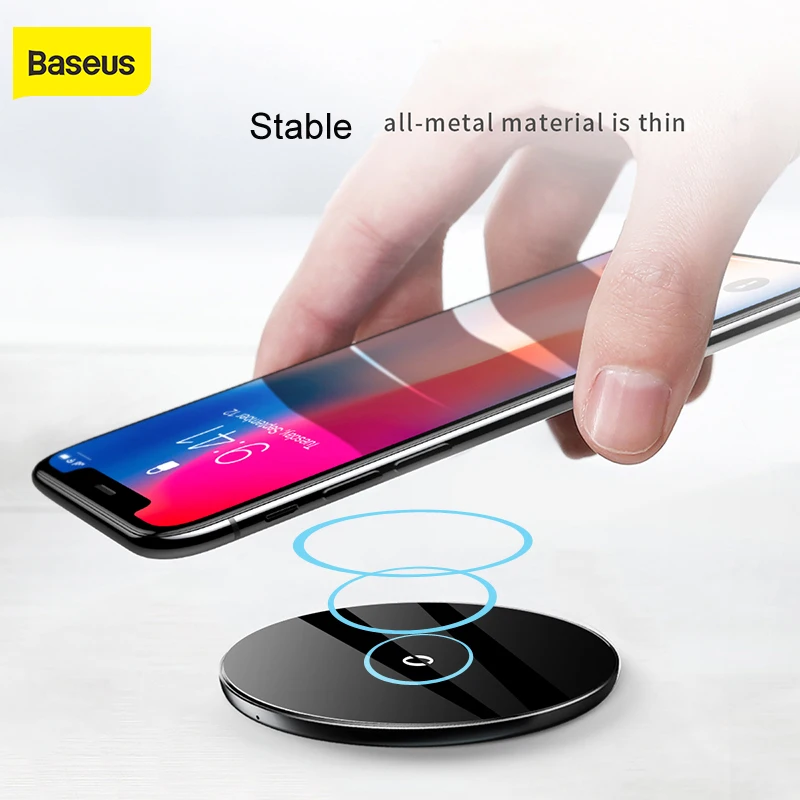 

Baseus 10W QI Wireless charger fast wireless charging pad For iPhone X 8 7 Samsung Galaxy S9 S8 note8 mobile phone charger pad