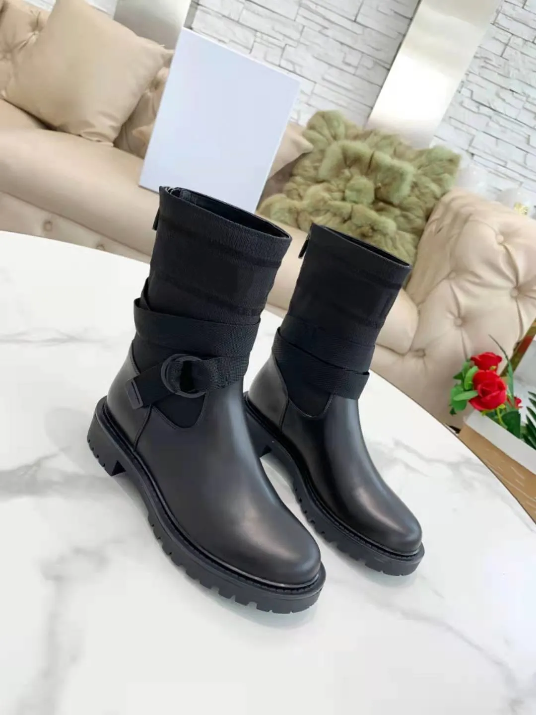 

Women's shoes new fashion women's short boots leather Martin boots luxury brand casual ankle boots