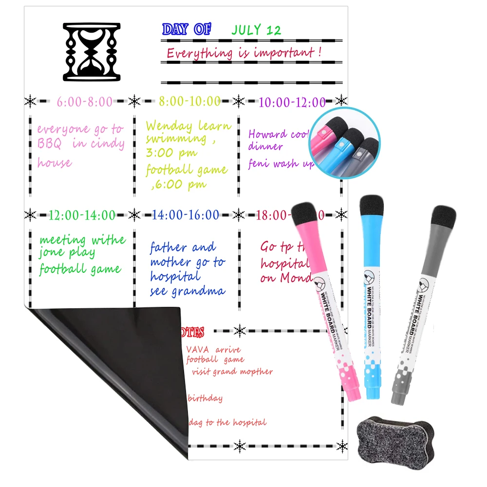 Магнитная доска для сушки стирания с магнитом еженедельник|Доска лекций| |