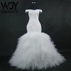 Женское свадебное платье с блестками, пышная юбка из многоярусного тюля с открытыми плечами и бусинами, сексуальное платье невесты