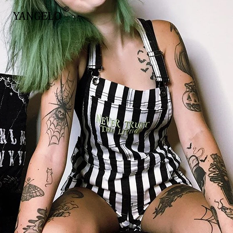 Женский Короткий комбинезон в полоску yанджело повседневный пикантный короткий