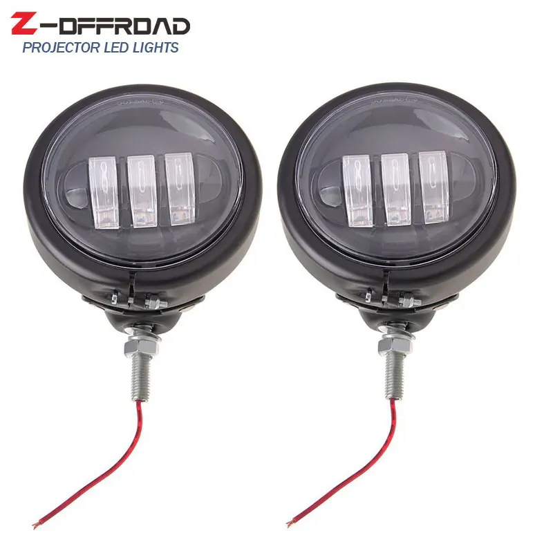 

2 шт. 4,5 дюйма светодиодный Противотуманные фары 4,5 дюйма светодиодный ные вспомогательные Противотуманные фары корпус ведро для Электра Гл...