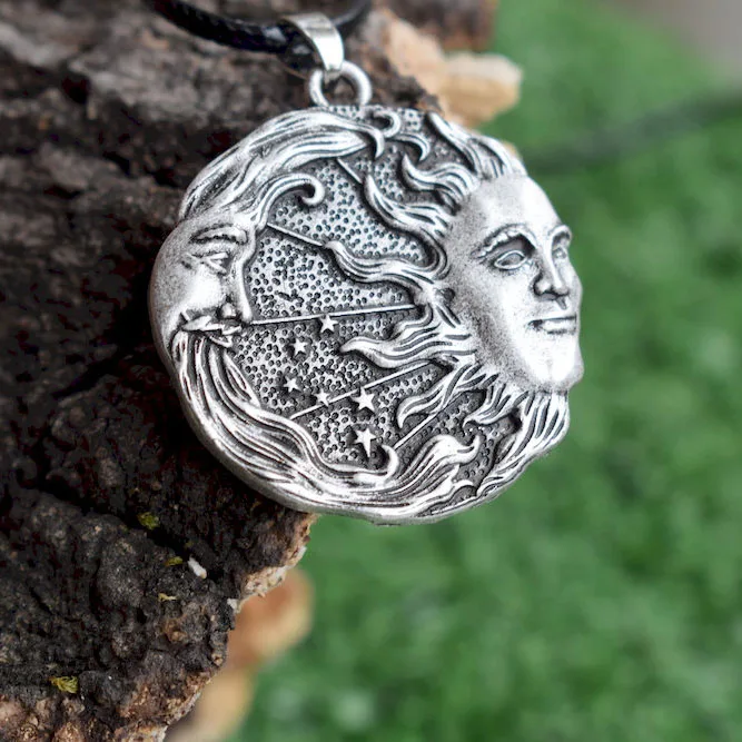 1 шт. ожерелье с амулетом солнце луна и звезды | Украшения аксессуары