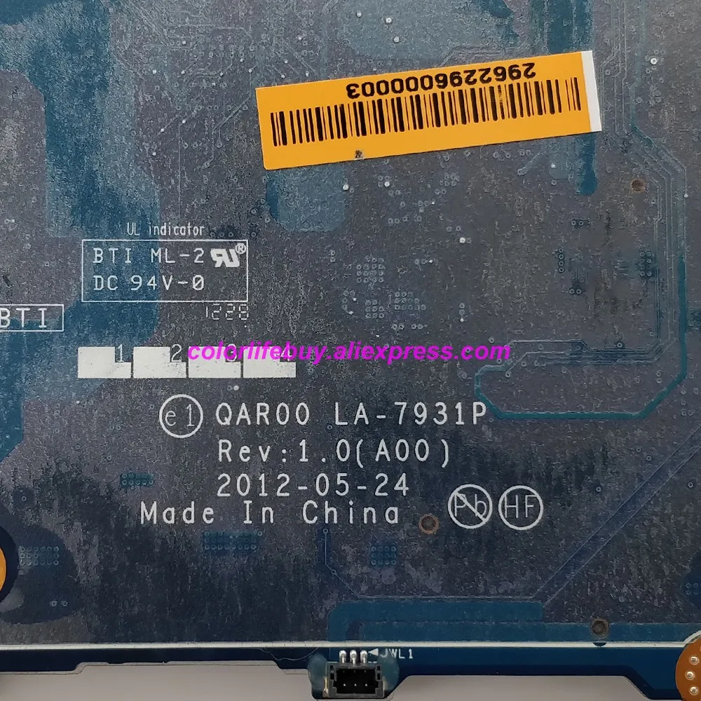 Genuine CN-0J867P 0J867P J867P QAR00 LA-7931P Laptop Motherboard Mainboard for Dell Precision M4700  Notebook PC enlarge