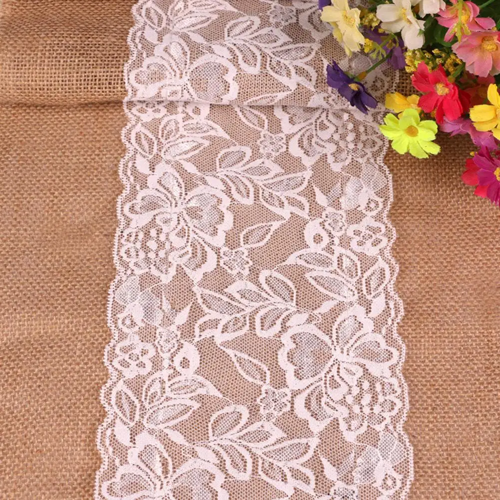 Настольная дорожка из джута кружевная льняная скатерть для вечерние Свадебная