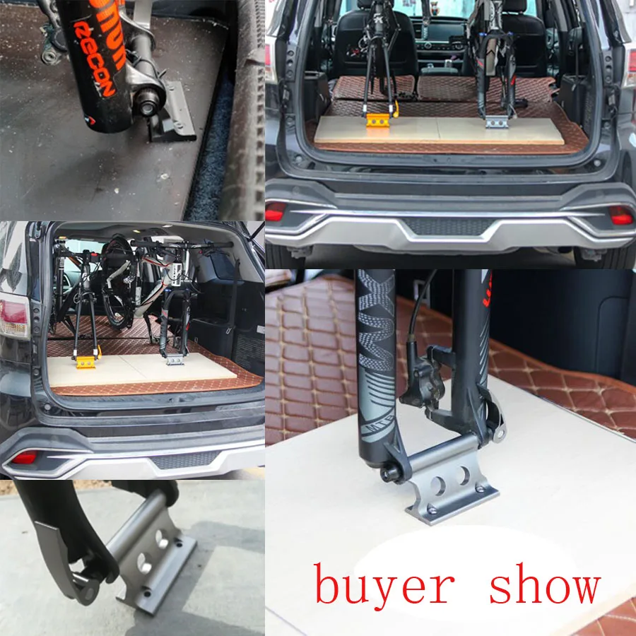 

Bike Fork Mount Alloy Quick Release Bicycle Block Front Fork Fixed Clip Luggage Holder Rack for cycling outdoor sports