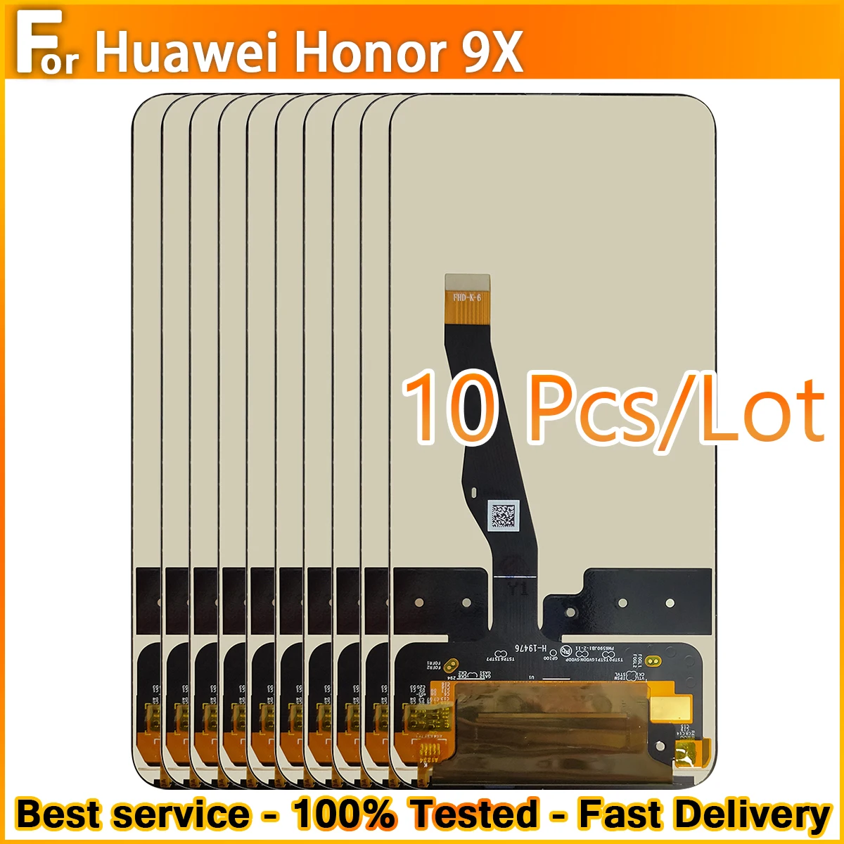 10 шт./Оригинальный дисплей для Huawei Honor 9X STK-LX1 Замена сенсорного экрана LCD БЕЗ рамки/С рамкой для ON.