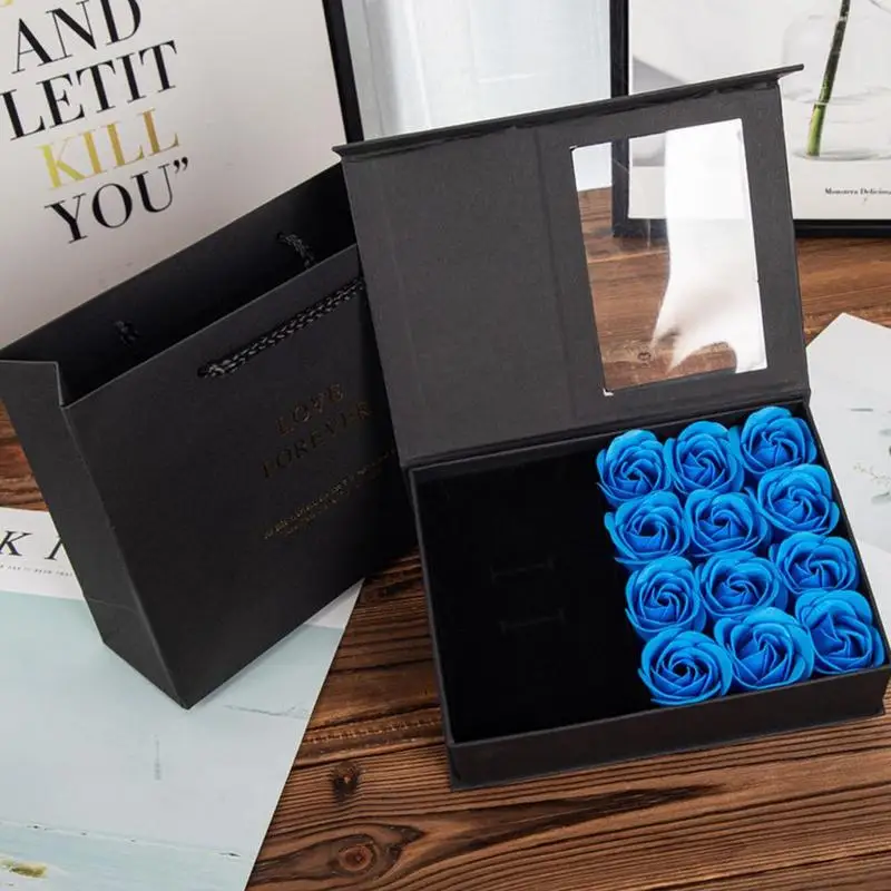 

Jewelry Storage Box Eternal Gift Box Flip Jewelry Box Window Gift Lipstick Watch Box Valentine's Necklace Day Open Box Gift N7C1