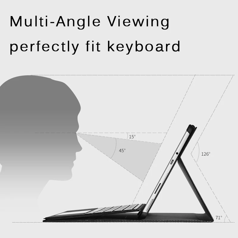 Чехол для Microsoft Surface Pro 6 многоугольный деловой чехол-подставка 7 / 4 5 12 3 дюймов |