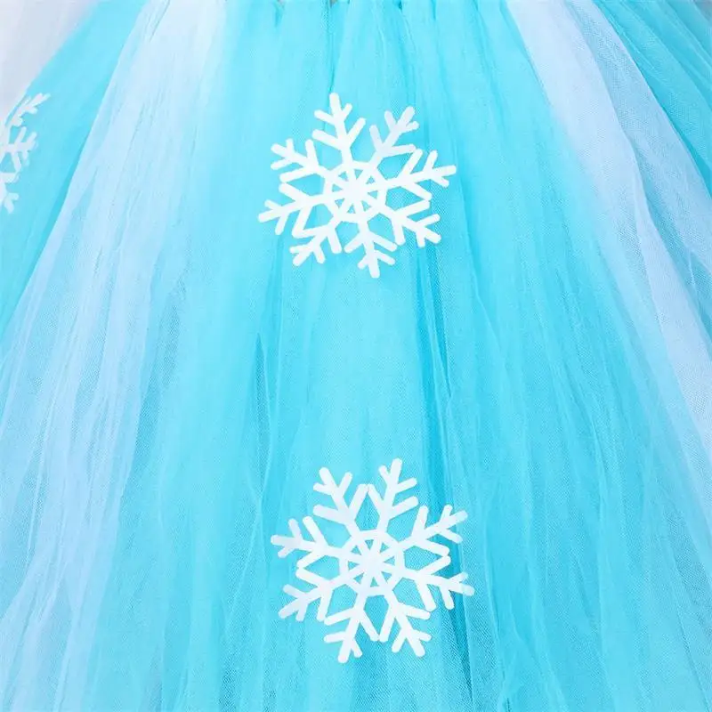 

elsa tutu princess snow skirt girl party cosplay Halloween girl costume Anna Queen birthday children costume gift 2021 new