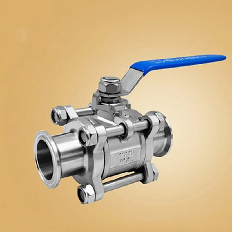 

Tri Clamp Ball Valve Stainless Steel Brewing Valve 1/2" 3/4" 1" ss304 3pcs Full Port Ball Valve