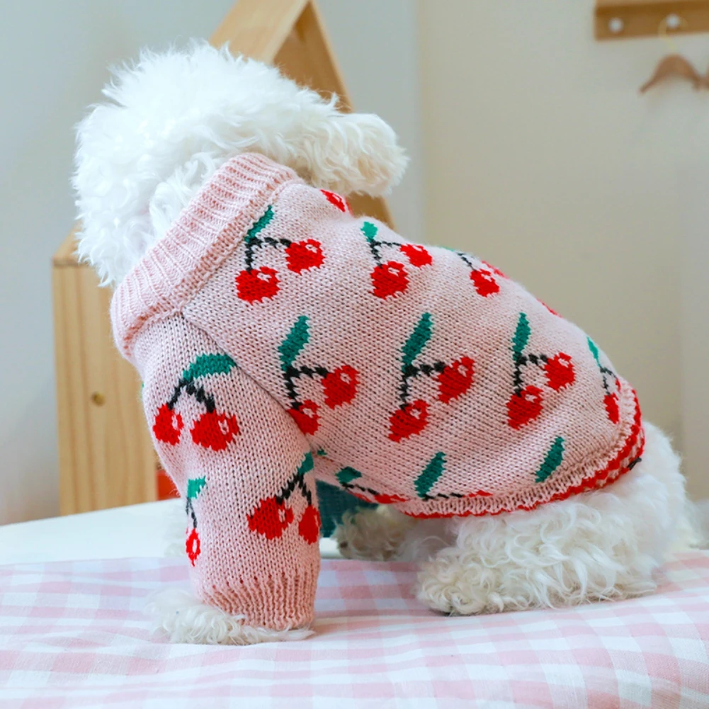 

Dog Knitted Sweater Autumn Winter Fashion Comfy Pet Pullover Clothes For Small Medium Dogs Yorkshire Poodle Costume