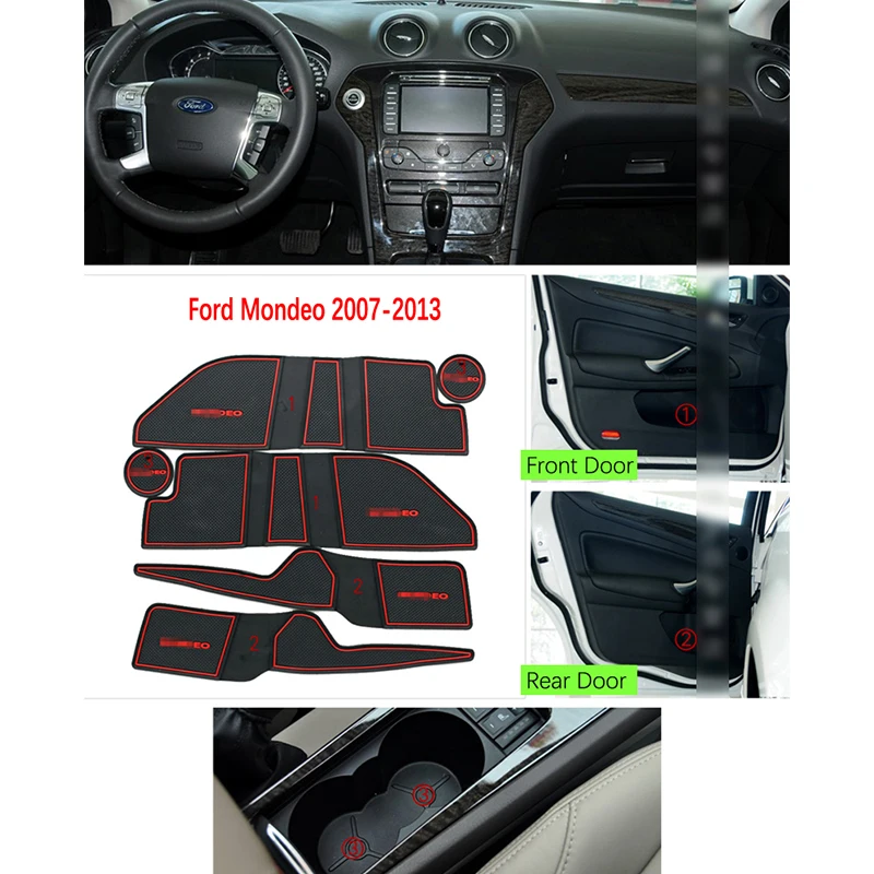 Противоскользящая подушка на дверную резиновую подушку для Ford Mondeo MK4 2007 ~ 2013 2008 2009