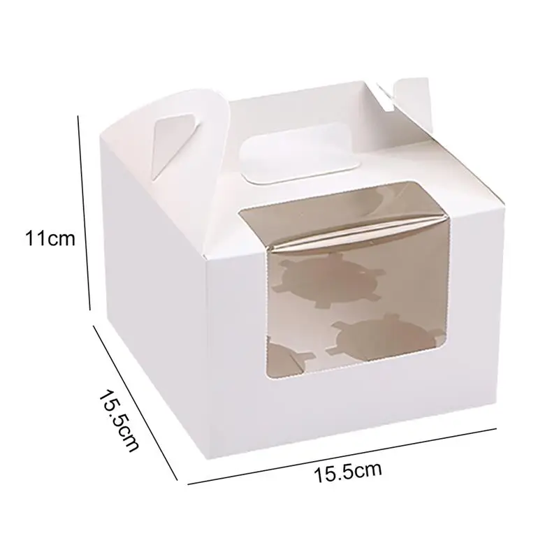 9 шт. коробка для кексов маффинов упаковка пирожных белая крафт бумага нижний
