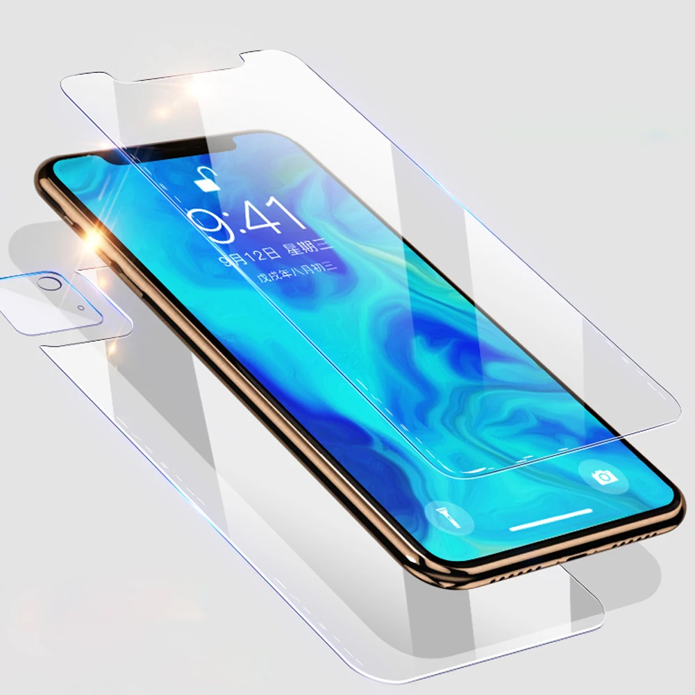 Полный корпус 9D протектор экрана для iPhone 11 Pro Max 2019 передняя + задняя объектив