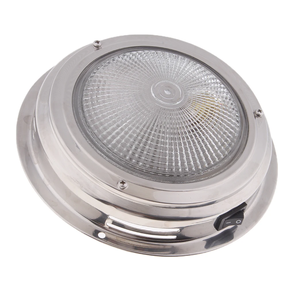 

6.7 inch 170mm LED Round Ceiling Light Boat Deck Garden Led Interior Lamp Warm White for RV Campers Yacht Marine, 12V