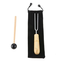 256hz handheld tuning fork with sound hammer and cloth bag for perfect repair healingmusical instrumentsound therapyvibration