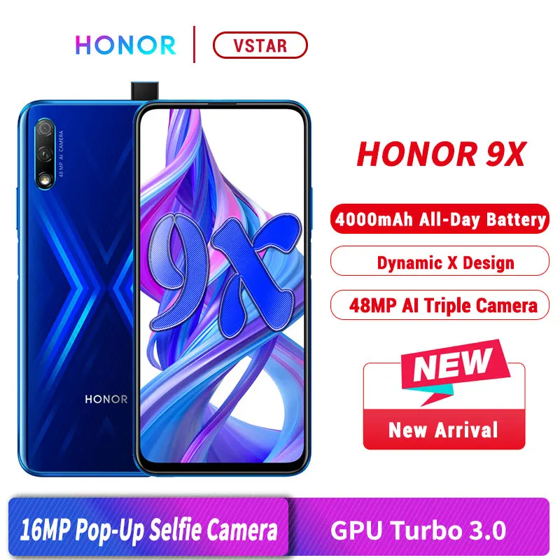 Оригинальный Смартфон honor 9X полный экран 6 59 дюйма ГБ 64 Восьмиядерный процессор