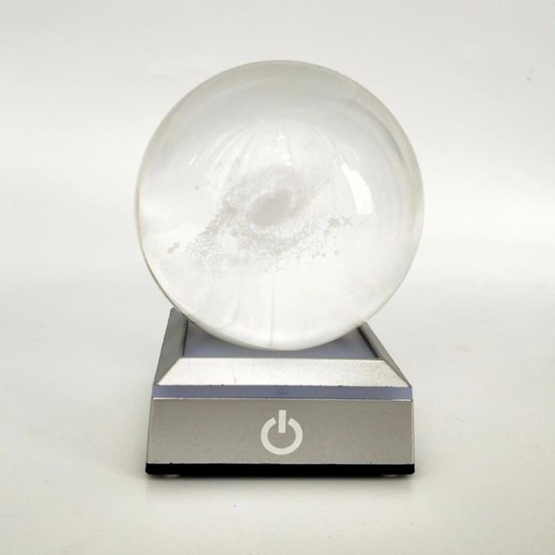 

Square Colorful Sensor Touch Crystal Ball Lamp Base LED Light Base Stand Light