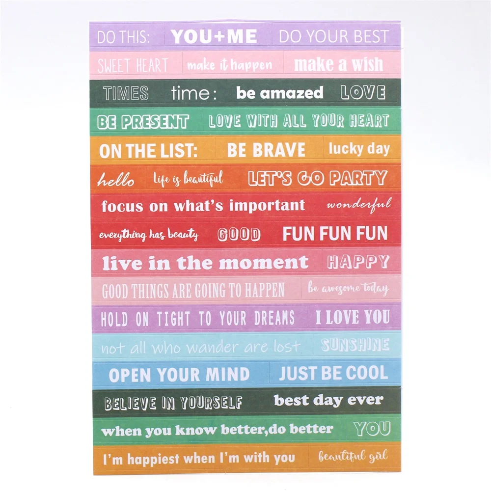 8 шт цвета наклейки со словами для скрапбукинга DIY