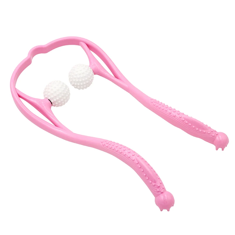 Массажер роликовый для снятия давления массажа шеи плеч с двойной триггерной