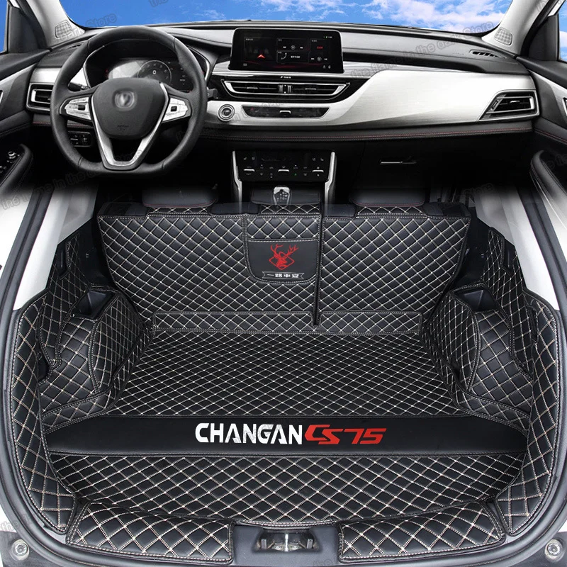 lsrtw2017 for changan cs75 leather car trunk mat cargo liner 2018 2019 2020 SUV boot rug carpet interior accessories cover |