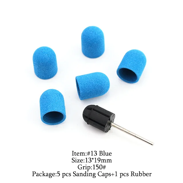 Blue-4 5 шт./компл. шлифовальные круги Plactis Шлифовальная Пилка Для Ногтей полосы электрической пилочки для педикюра, фрезер для маникюра, машинка аксессуары для ухода за ногтями - Цвет: Blue-4