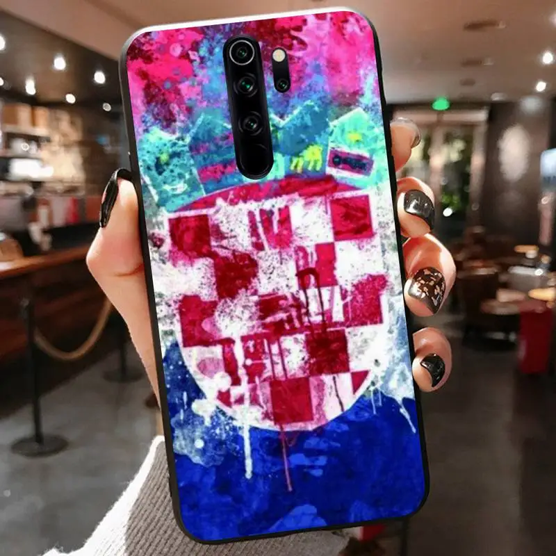 

Croatia flag Phone Case Black For Redmi 7A 4X 5 6 7 8 8A 5Plus GO Note 4/4X 7 K20/Pro Cases
