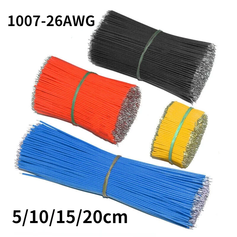 100 шт./лот 26AWG Оловянная макетная плата PCB припой кабель 5/10/15/20 см Перемычка провода