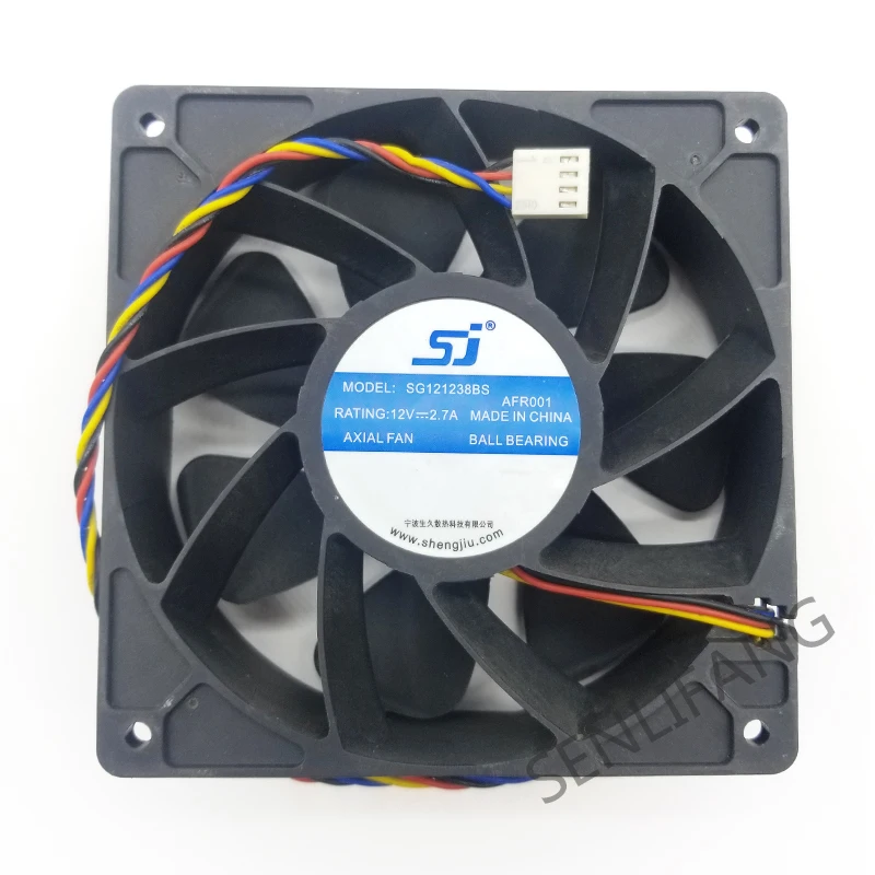 Оригинальный двухшариковый вентилятор для майнинга SG121238BS DC 12V 2.7A 6500 об/мин S7 S9 T9 L3