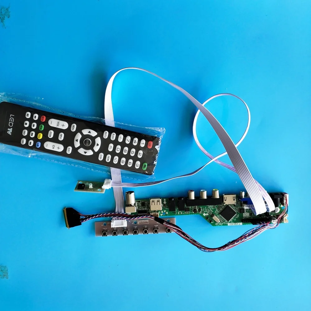 Placa de Áudio Kit para Ltn156at09-h02 av Painel Controlador Lvds Remoto Vga Lcd Led Hdmi-compatível – Ltn156at09-h03 1366×768 Usb tv