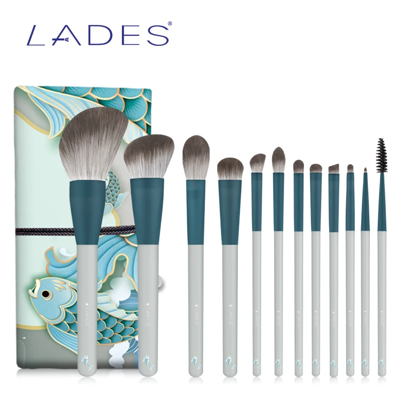 LADES 12PCS Makeup Brushes Sets Powder Blush Eyeshadow Make Up Brush Kits Concealer Lip Eyeliner Beauty Tools | Красота и здоровье
